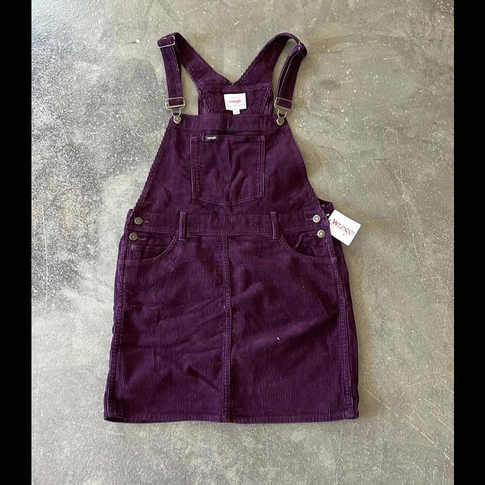 Wrangler Corduroy Overall Dress in Deep Purple